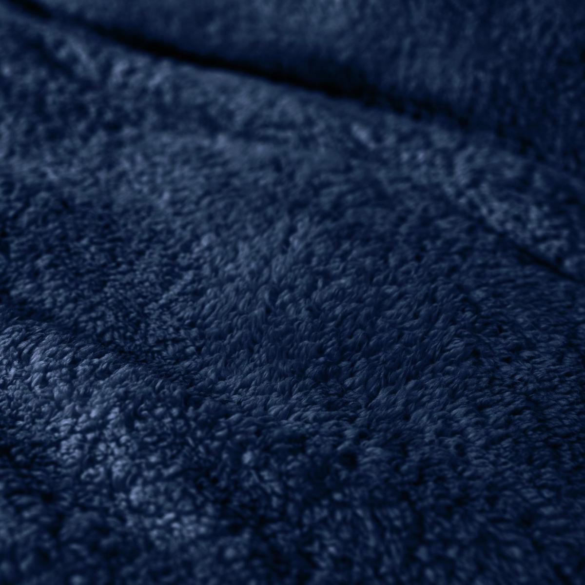Habitat Navy Blue Fleece Bedding Set - Superking – image 5