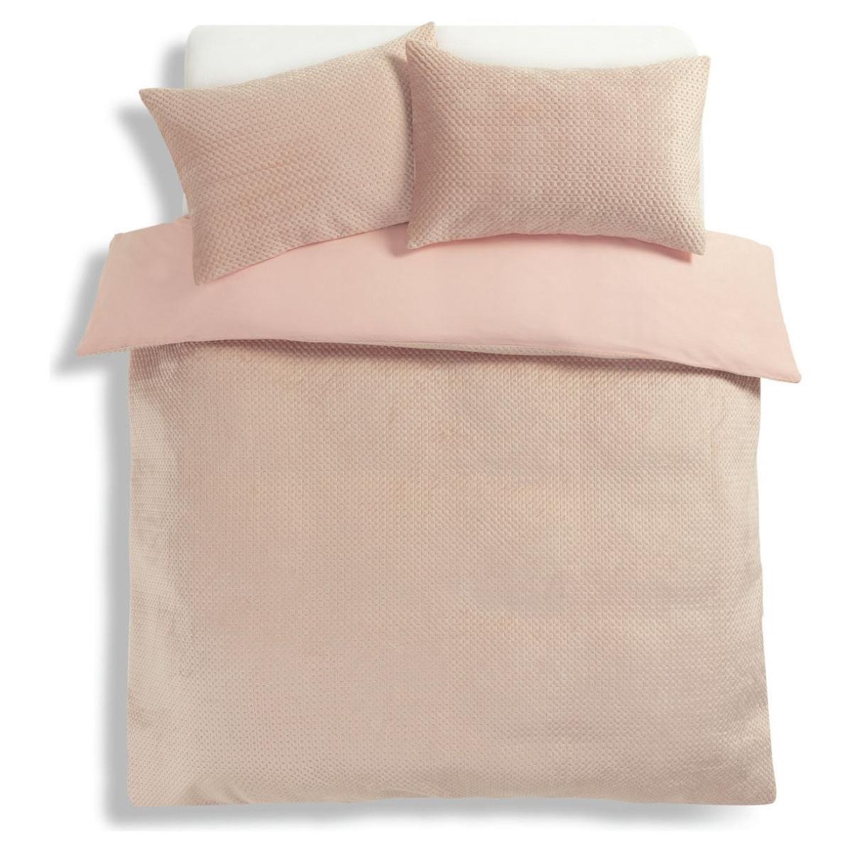 Habitat Pinsonic Velvet Plain Pink Bedding Set -Superking – image 3