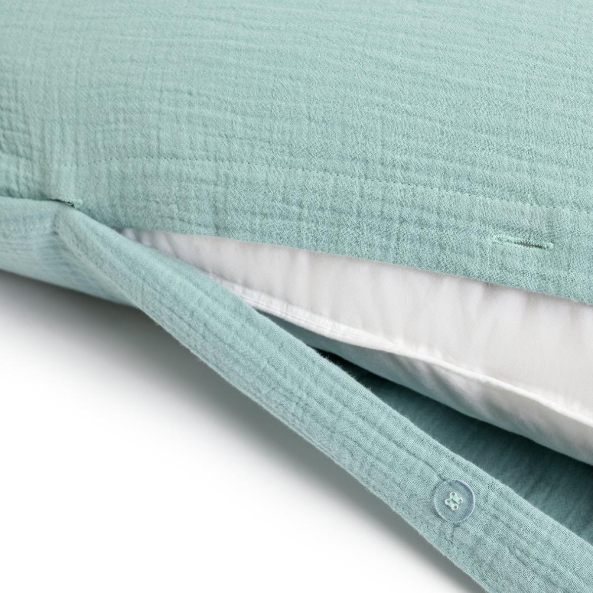 Habitat Cotton 200TC Muslin Green Bedding Set - Superking – image 5