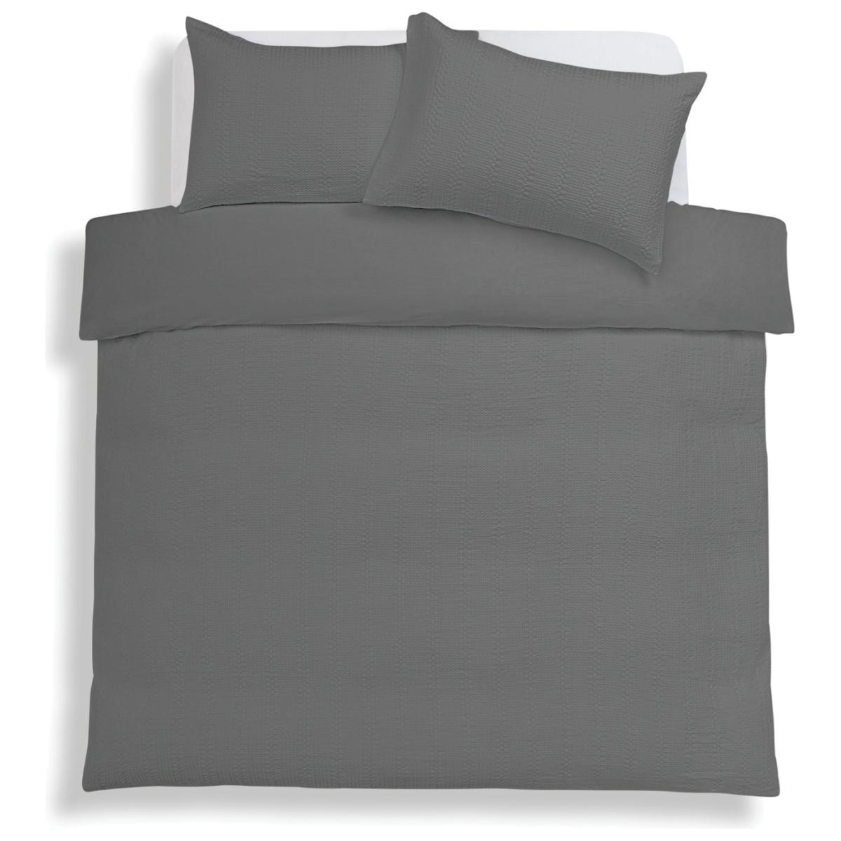 Habitat Waffle Charcoal Bedding Set - Superking – image 2