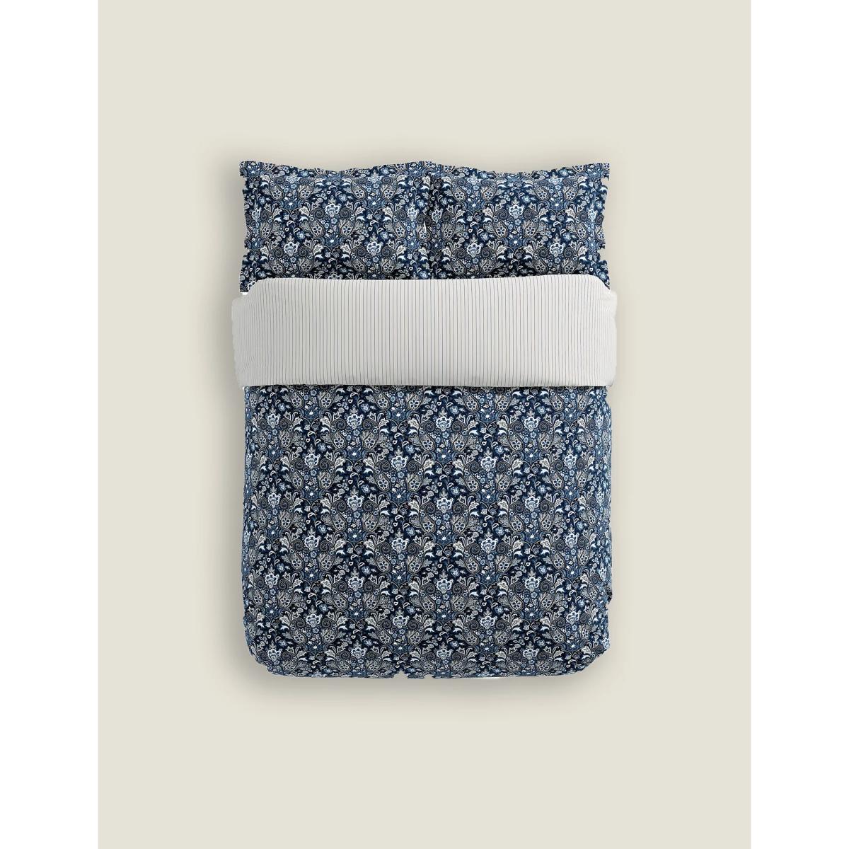 Bedeck Of Belfast Cotton Percale Yara Bedding Set - 6FT - Navy, Navy – image 2