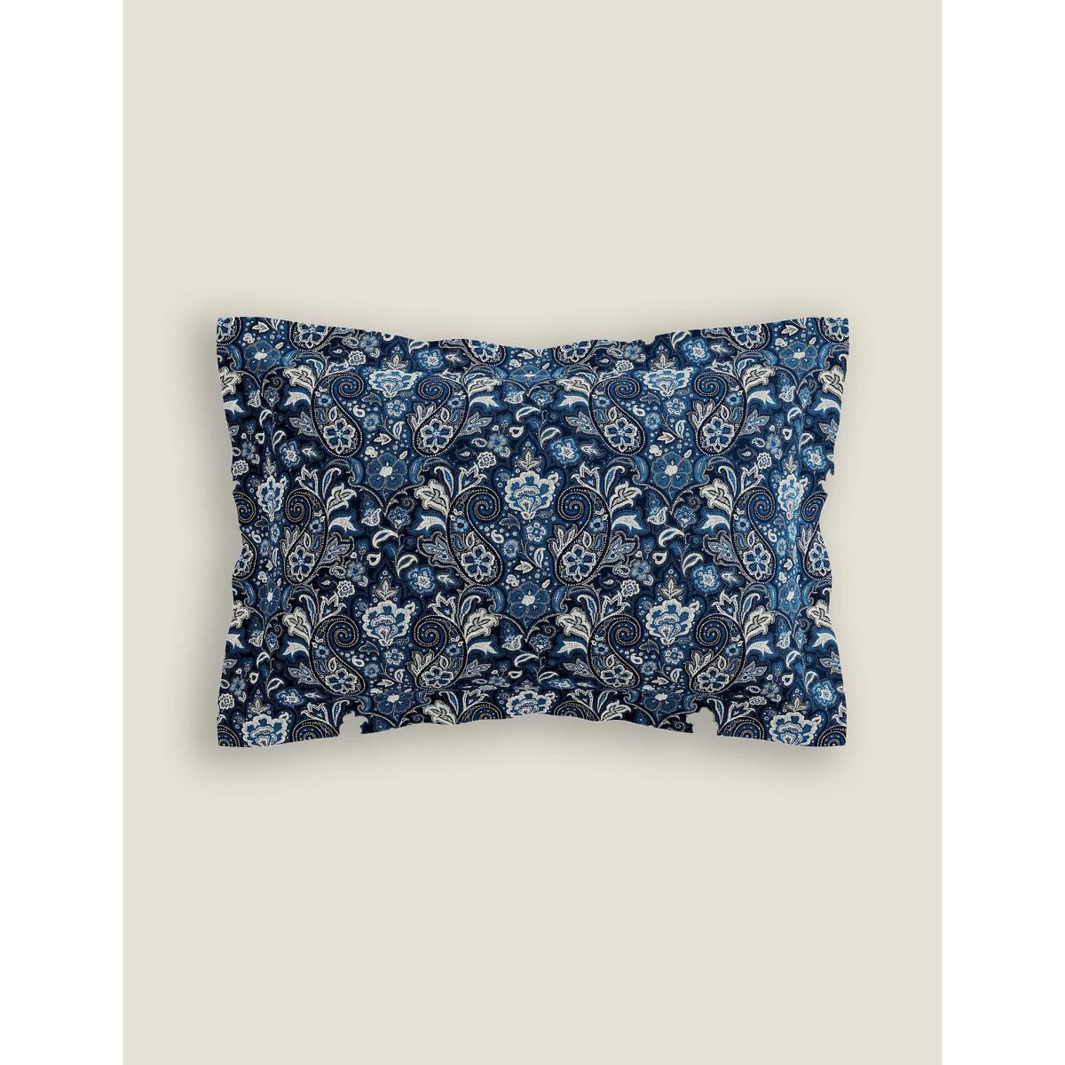 Bedeck Of Belfast Cotton Percale Yara Bedding Set - 6FT - Navy, Navy – image 4