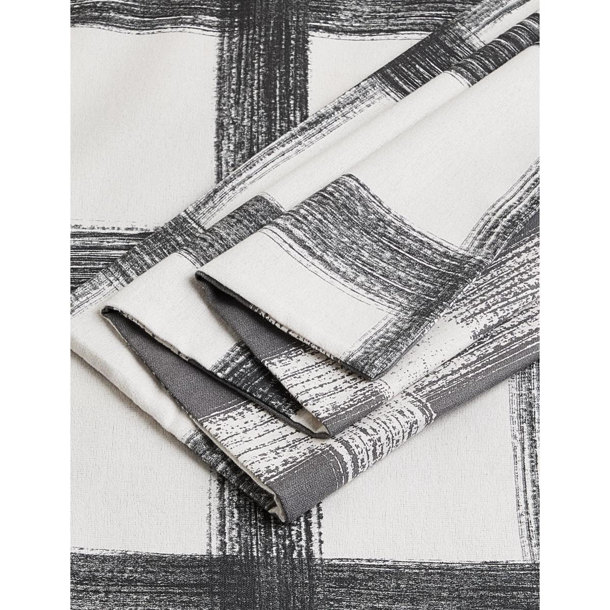 M&S Pure Brushed Cotton Check Bedding Set - 6FT - Charcoal Mix, Charcoal Mix – image 2