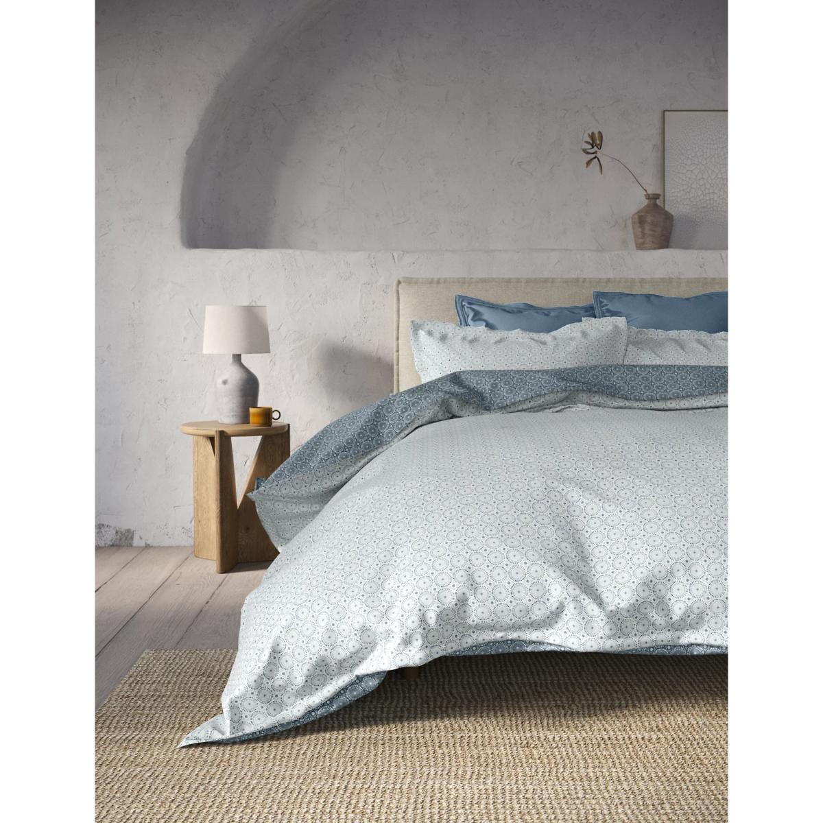 M&S X Fired Earth Seville Sidonia Brushed Cotton Bedding Set - 6FT - Blue Mix, Blue Mix – image 3