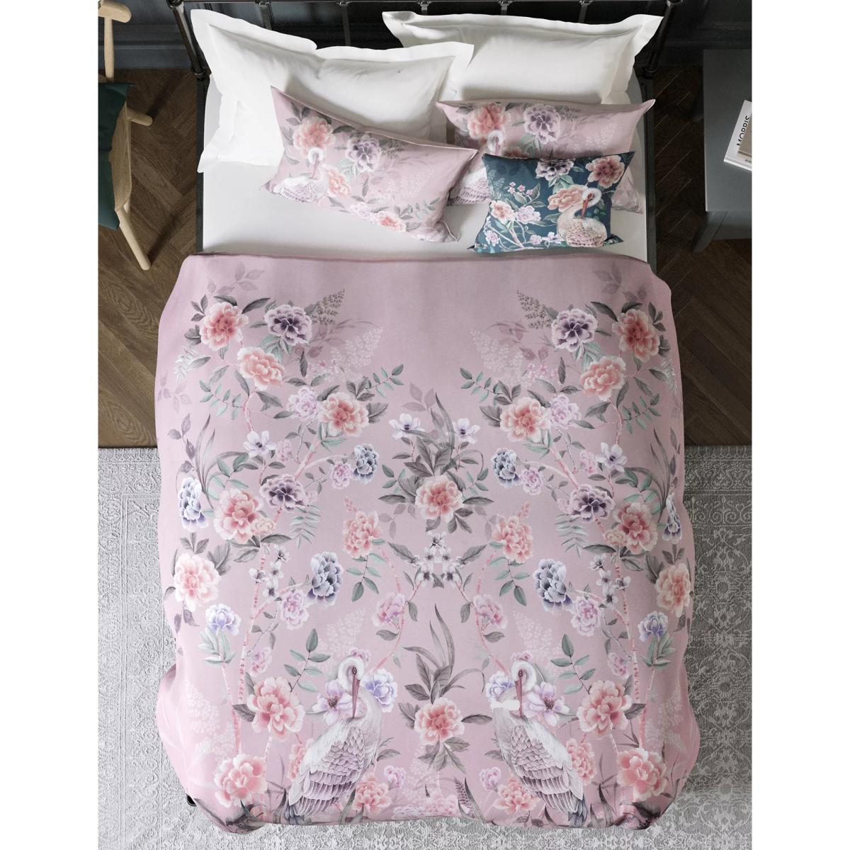 M&S Flora Chinoiserie Sateen Bedding Set - 6FT - Navy Mix, Navy Mix,Pink Mix – image 4