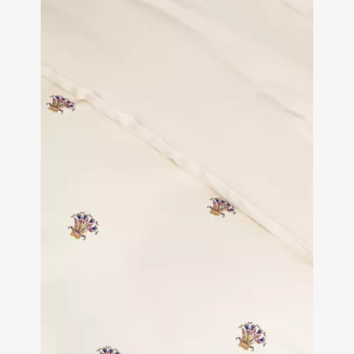 M&S Pure Cotton Floral Embroidered Bedding Set - 6FT - Multi, Multi