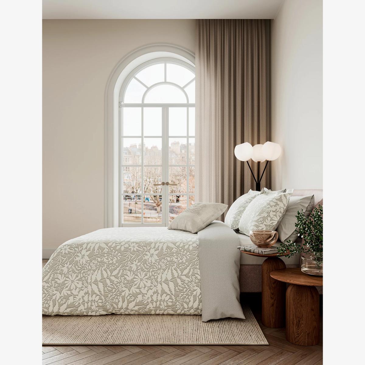 Bedeck Of Belfast Cotton Percale Atiya Bedding Set - 6FT - Cream, Cream – image 1