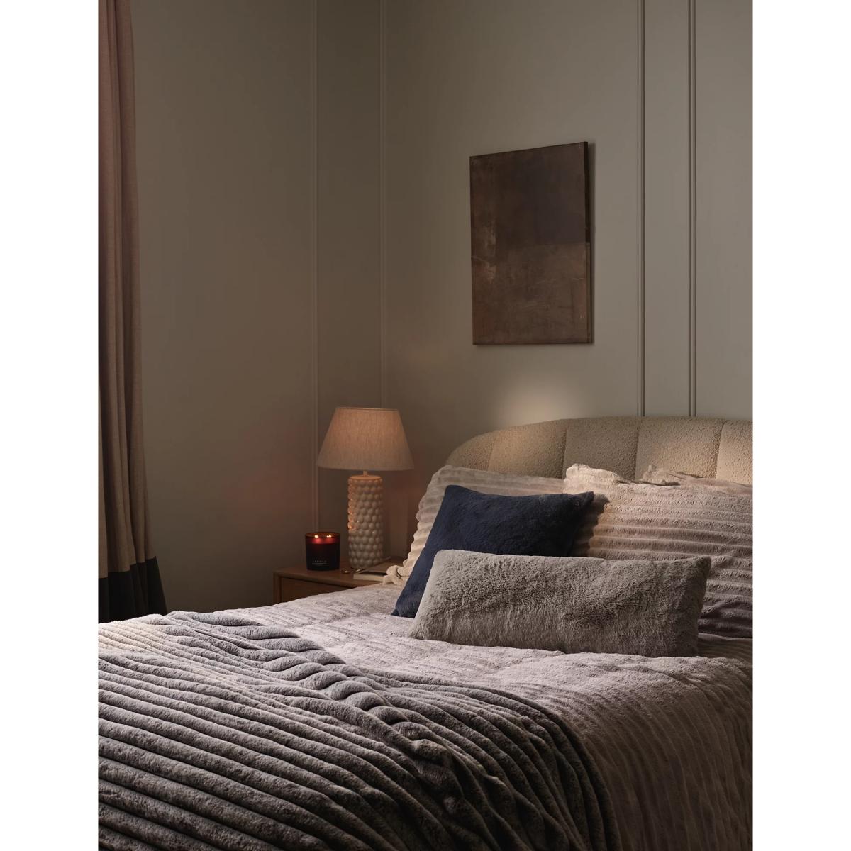 M&S Ribbed Fleece Bedding Set - 6FT - Grey, Grey – image 4