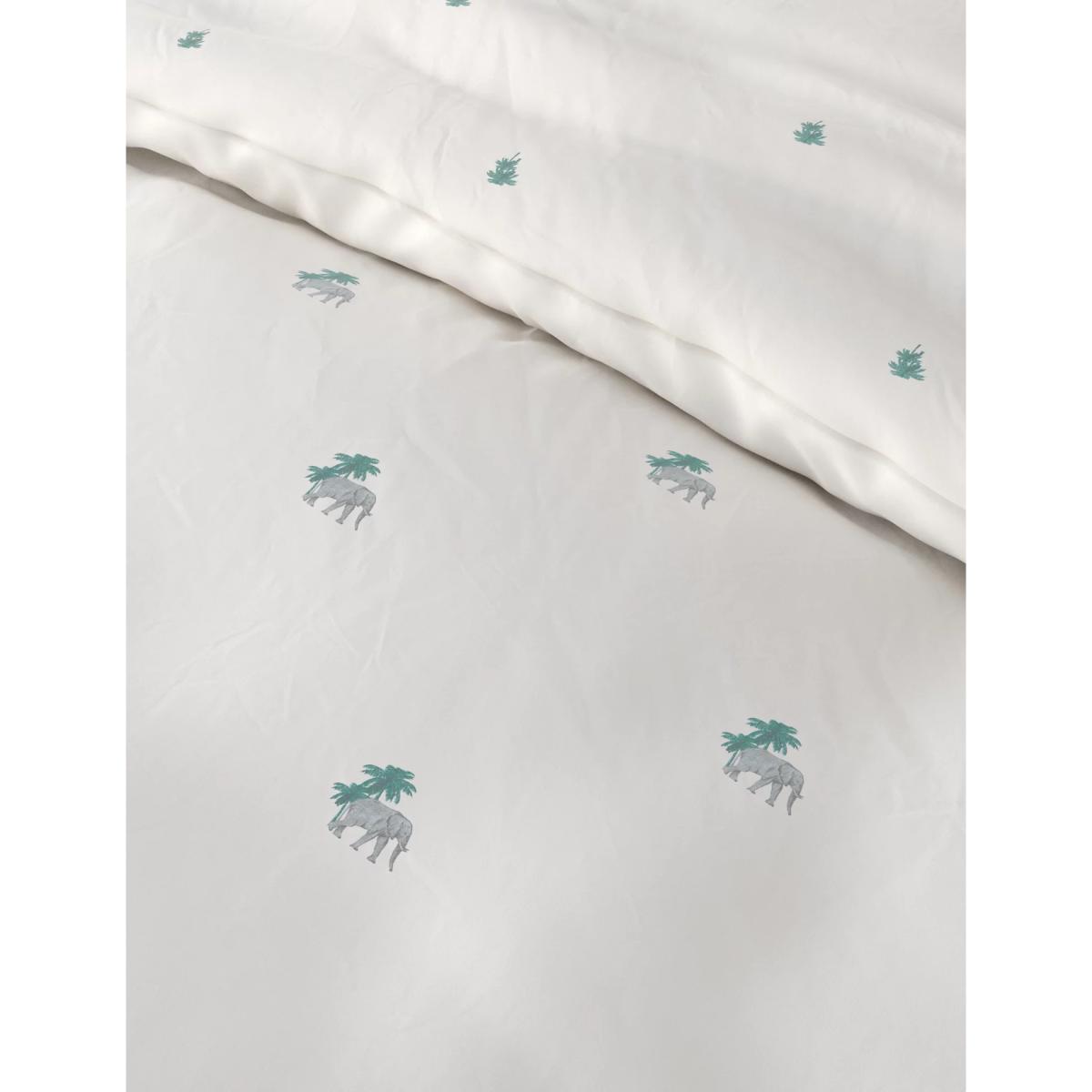 M&S Cotton Blend Jungle Bedding Set - 6FT - White Mix, White Mix – image 4