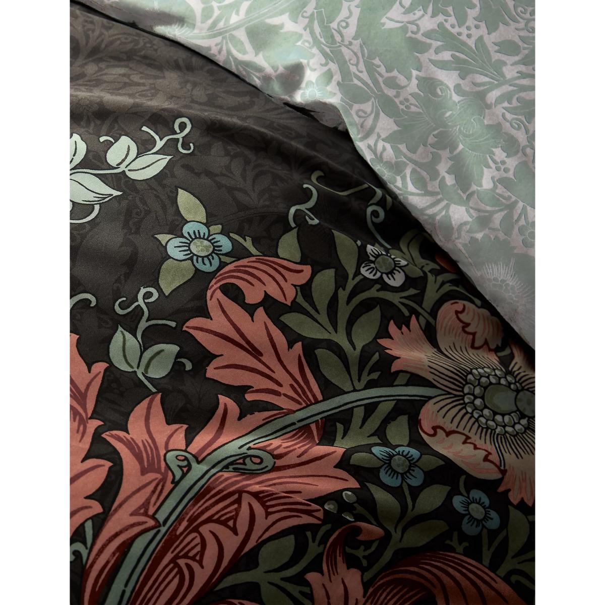 William Morris At Home Pure Cotton Sateen Compton Bedding Set - 6FT - Charcoal Mix, Charcoal Mix – image 7