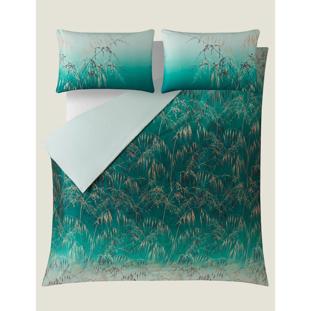 Clarissa Hulse Pure Cotton Sateen Meadowgrass Bedding Set - 6FT - Teal, Teal – image 2