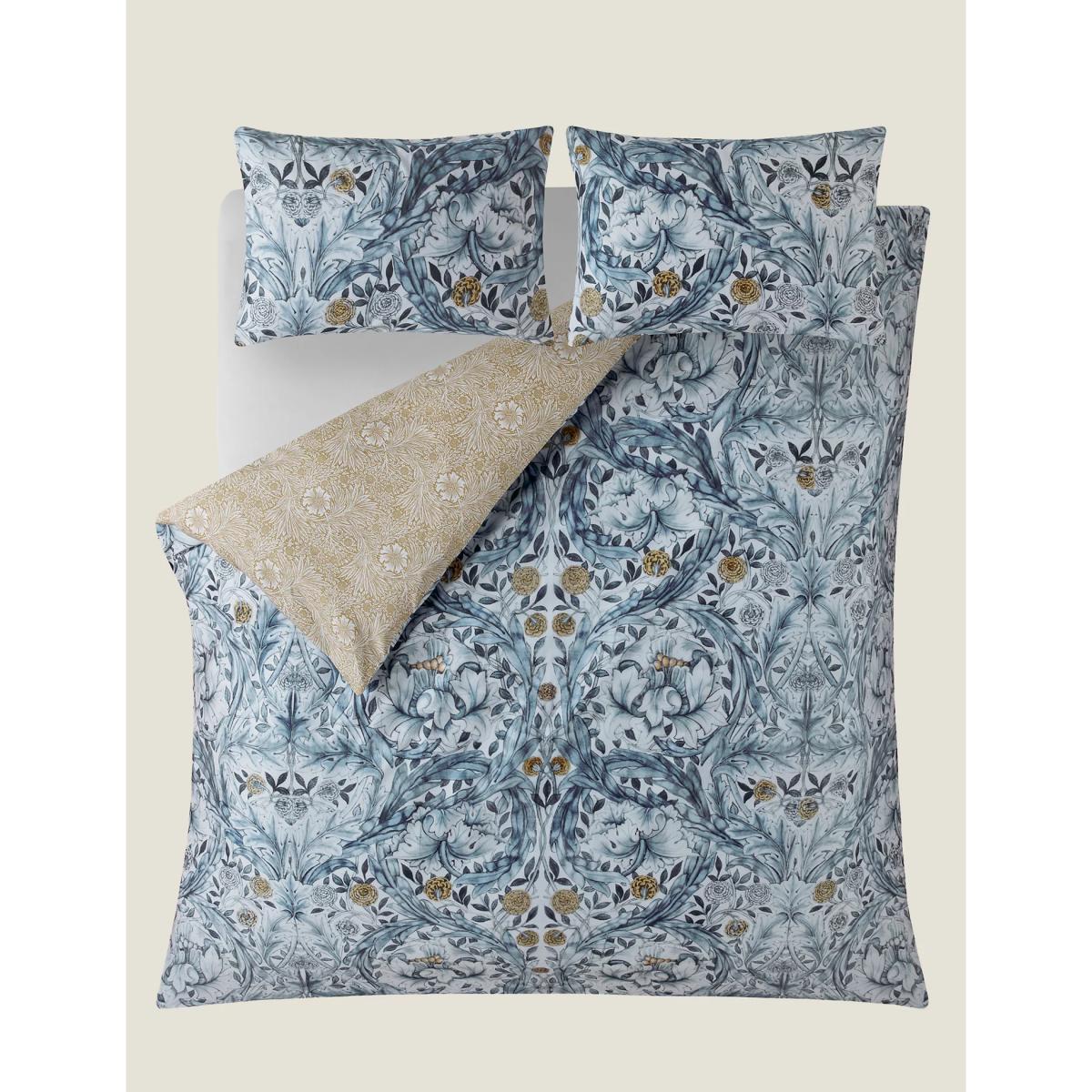 William Morris At Home Pure Cotton African Marigold Bedding Set - 6FT - Blue Mix, Blue Mix – image 6