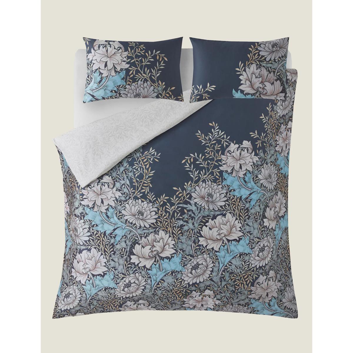 William Morris At Home Pure Cotton Chrysanthemum Bedding Set - 6FT - Navy Mix, Navy Mix – image 2