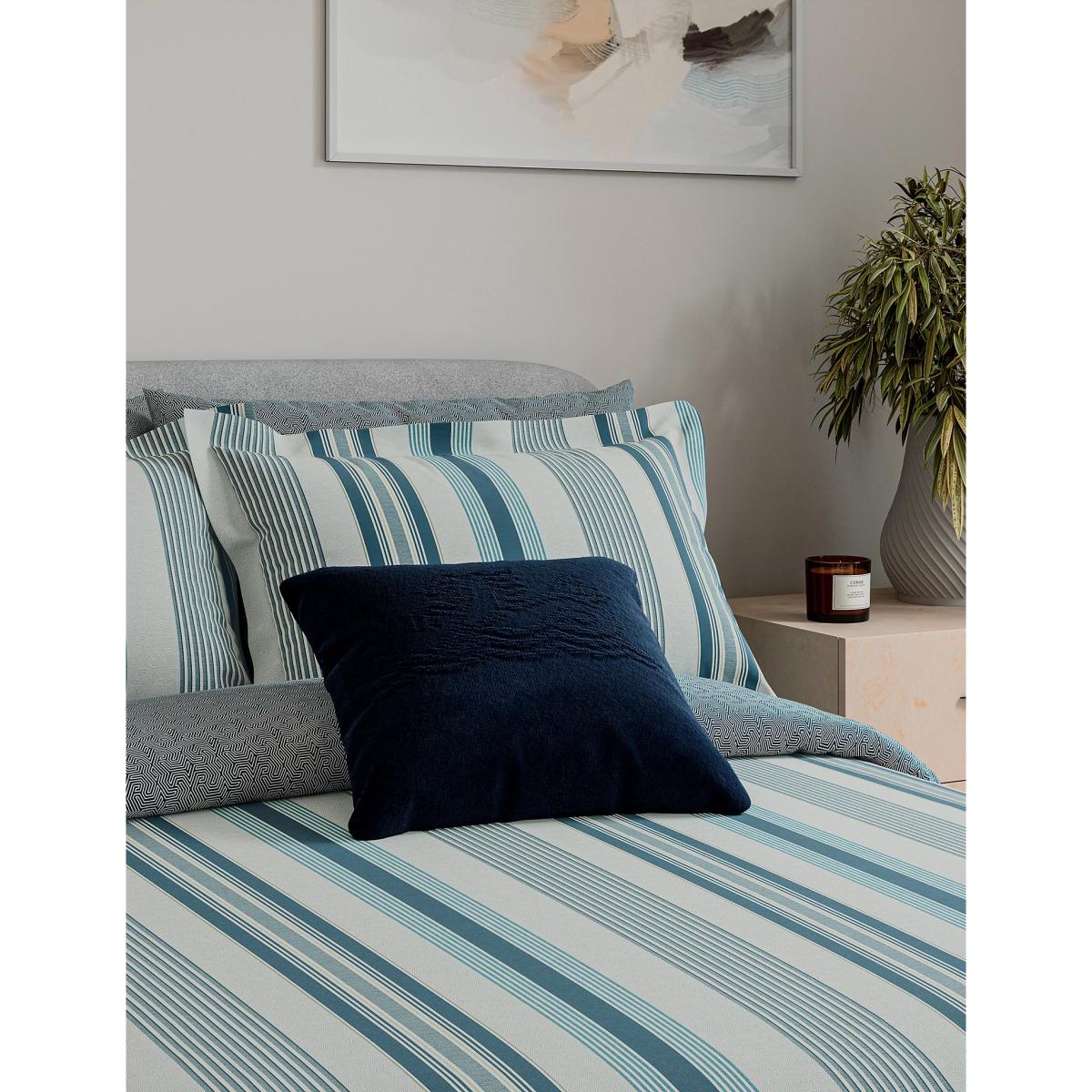 Bedeck Of Belfast Cotton Percale Oren Bedding Set - 6FT - Teal, Teal – image 3