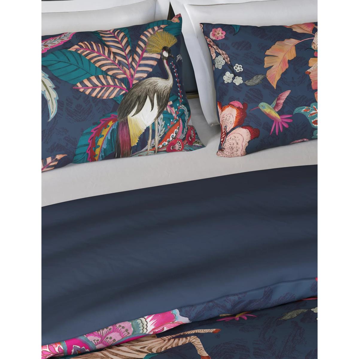 M&S Pure Cotton Sateen Ornate Animal Bedding Set - 6FT - Navy Mix, Navy Mix – image 4