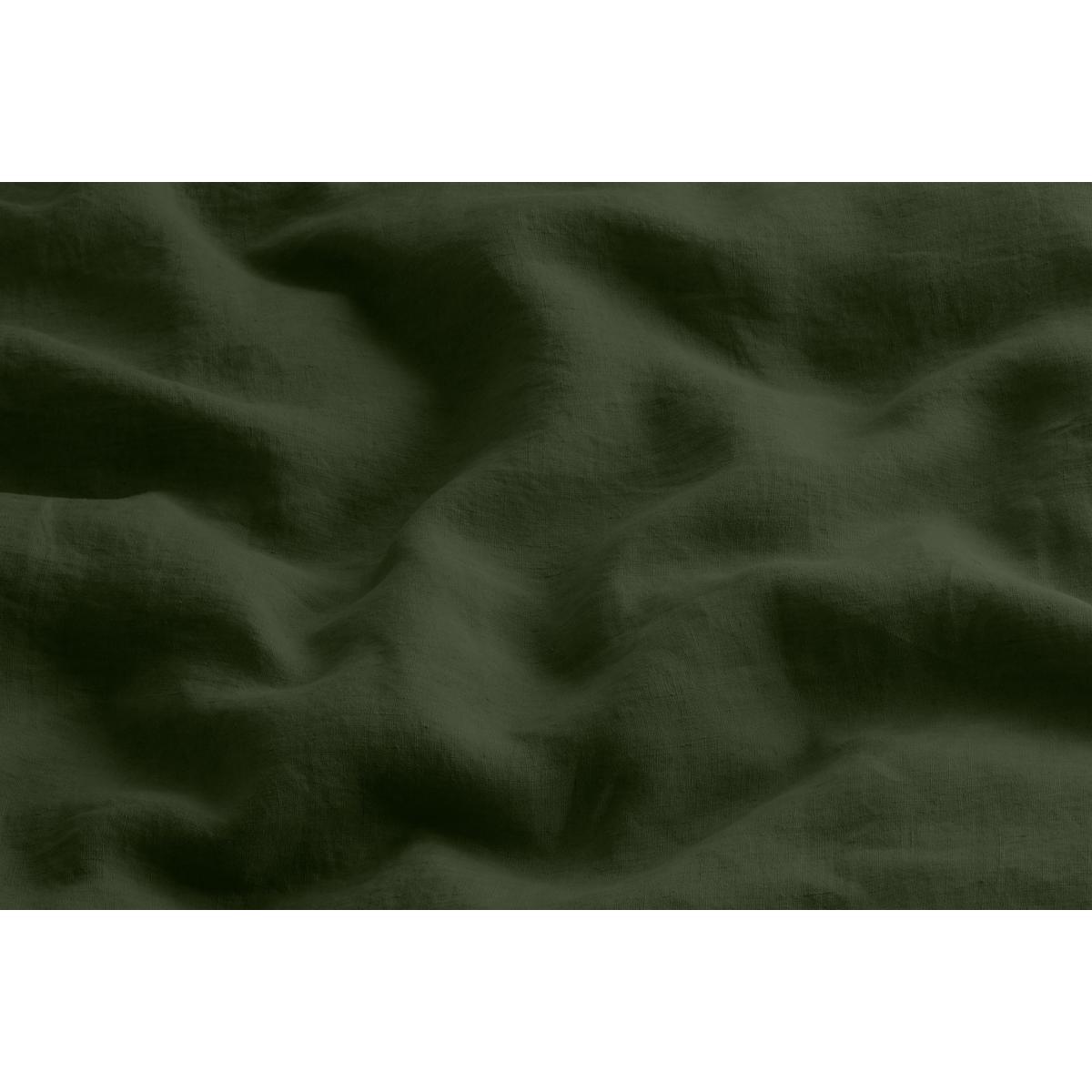 Brisa 100% Linen Duvet Cover + 2 Pillowcases Super King, Moss Green – image 8