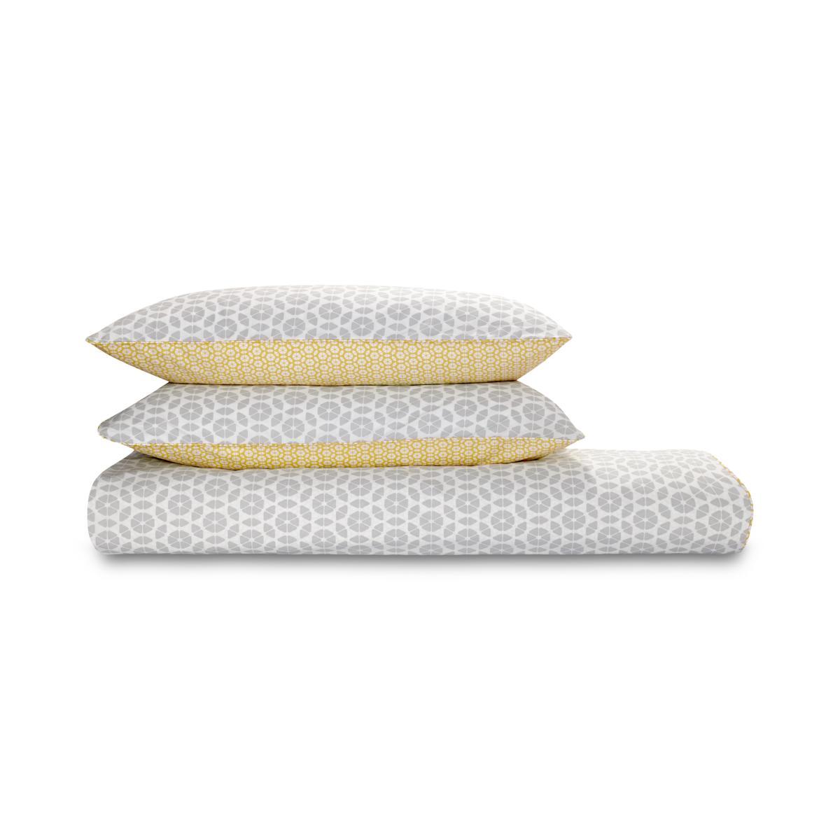Trio Cotton Duvet Cover + 2 Pillowcases, Super King, Elephant Grey – image 2
