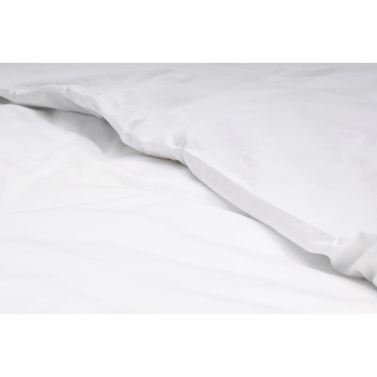 Hylia Washed Cotton Satin Duvet Cover + 2 Pillowcases, Super King, White – image 5