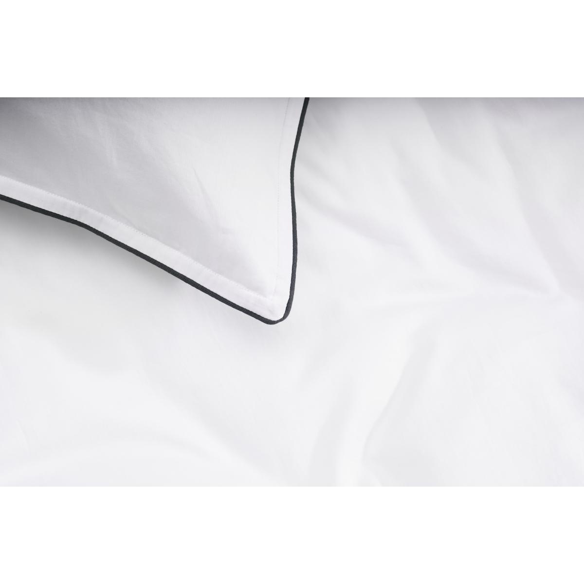 Hylia Washed Cotton Satin Duvet Cover + 2 Pillowcases, Super King, White – image 6
