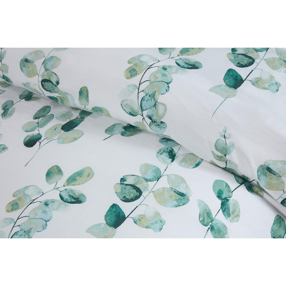 Eucalyptus Duvet Cover and Pillowcase Set - Green / Superking – image 5