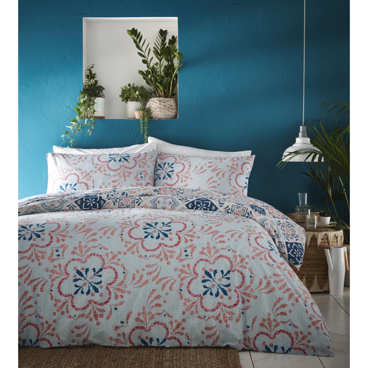 Morocco Duvet And Pillowcase Set - Blue / Superking – image 2