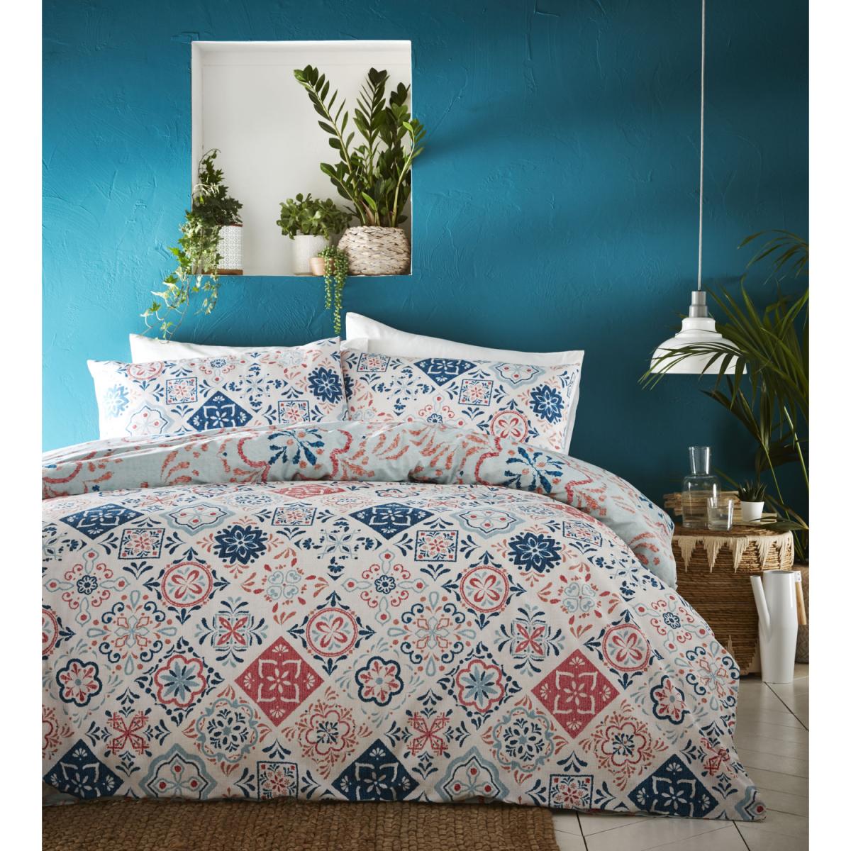 Morocco Duvet And Pillowcase Set - Blue / Superking – image 4