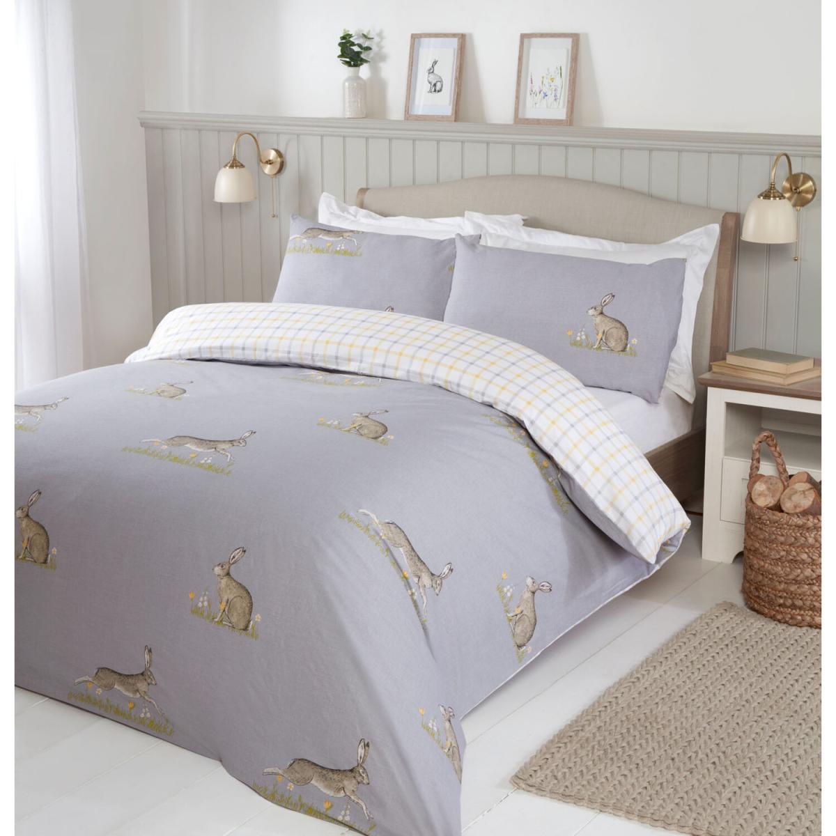 Meadow Hare Duvet Cover and Pillowcase Set - Superking – image 7