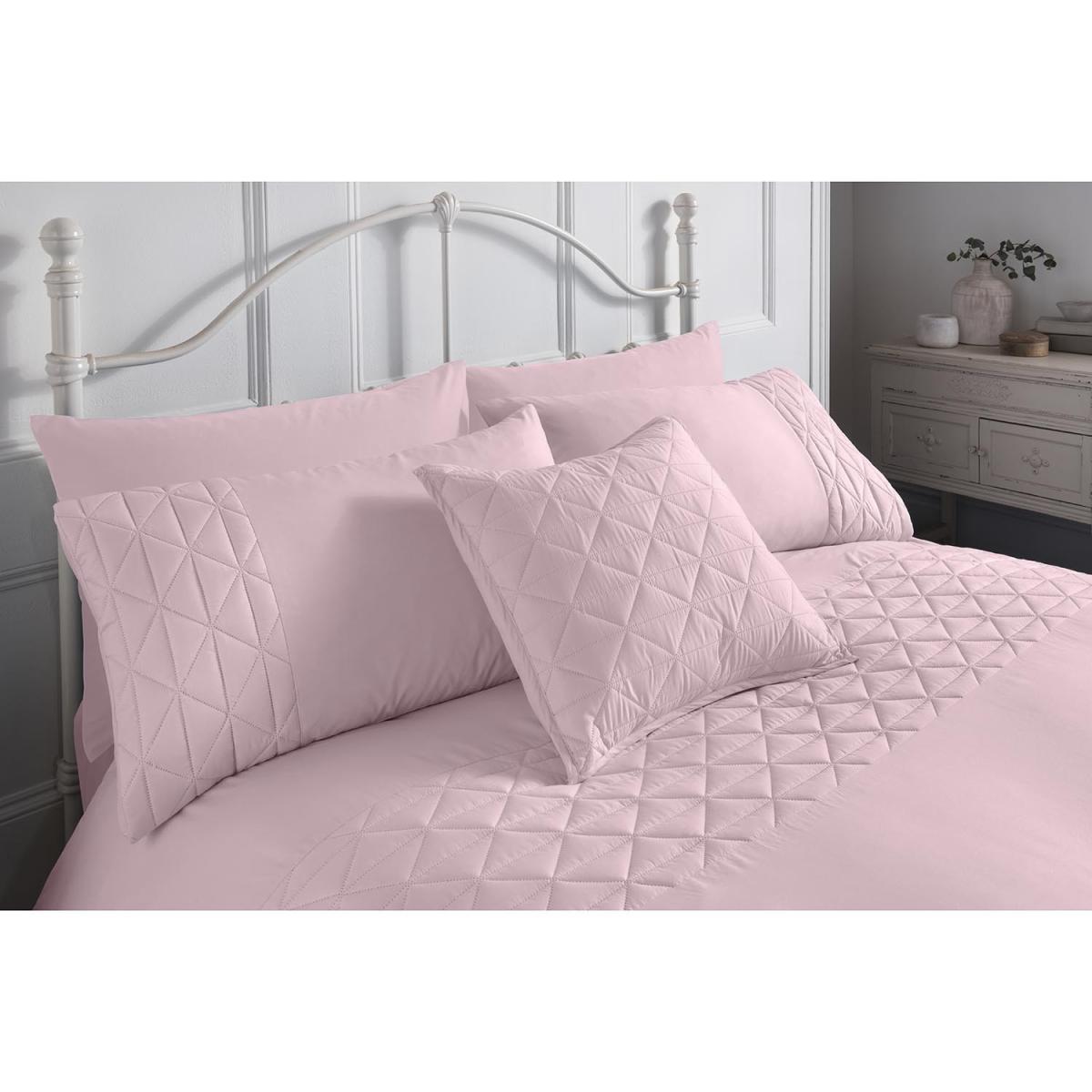 Pinsonic Duvet Cover and Pillowcase Set - Blush / Superking – image 2