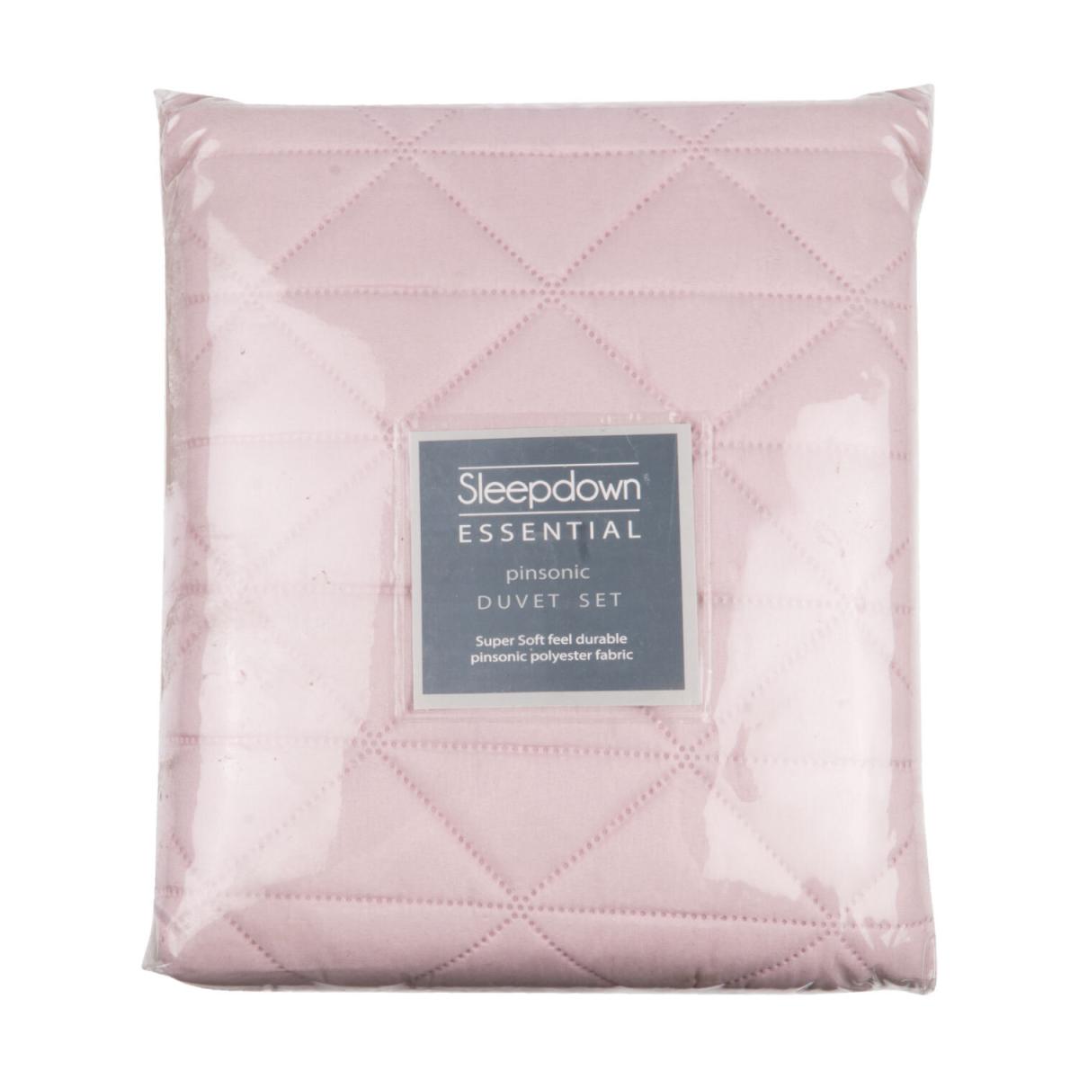 Pinsonic Duvet Cover and Pillowcase Set - Blush / Superking – image 4