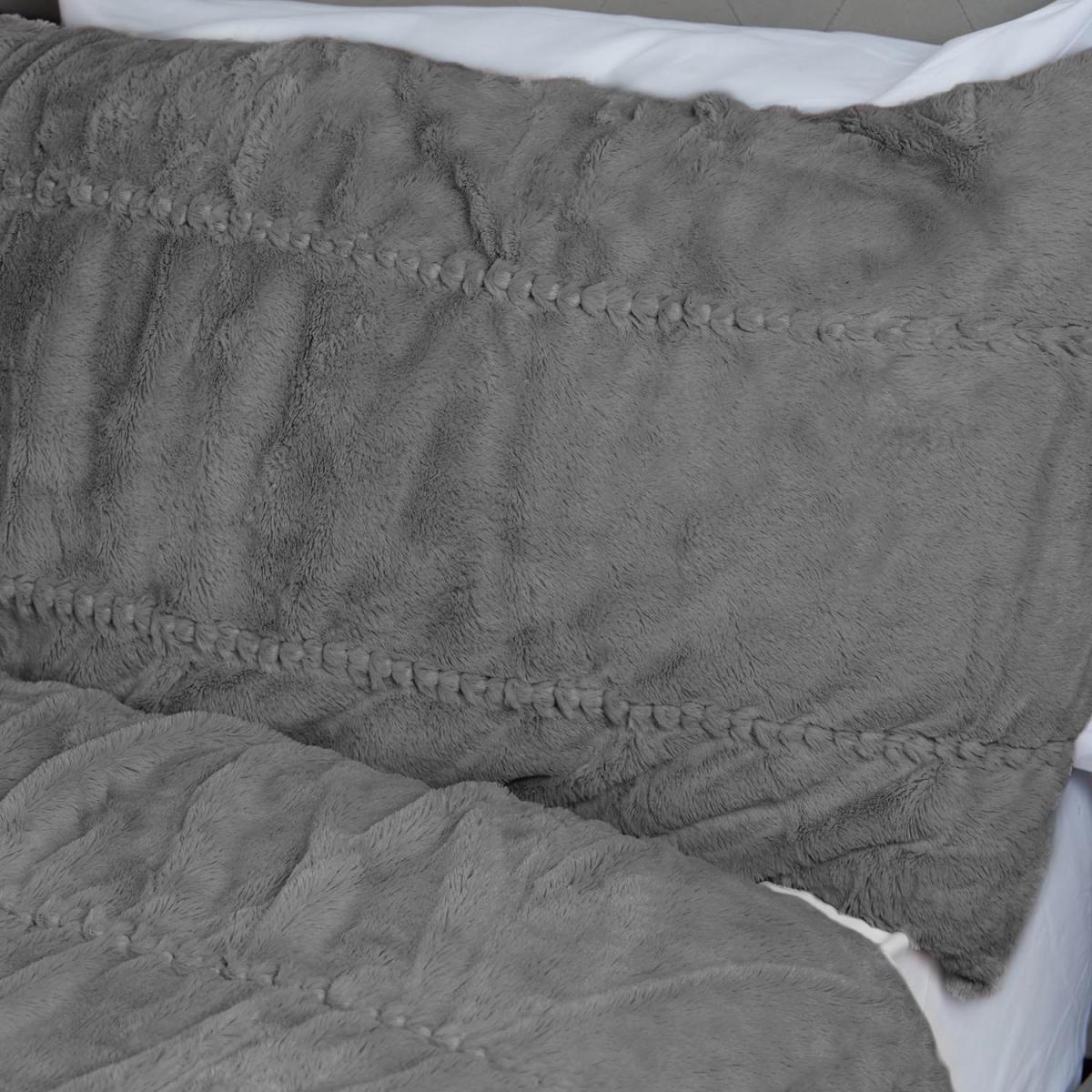 Ruched Faux Fur Duvet and Pillow Case Set - Blush / Superking – image 5