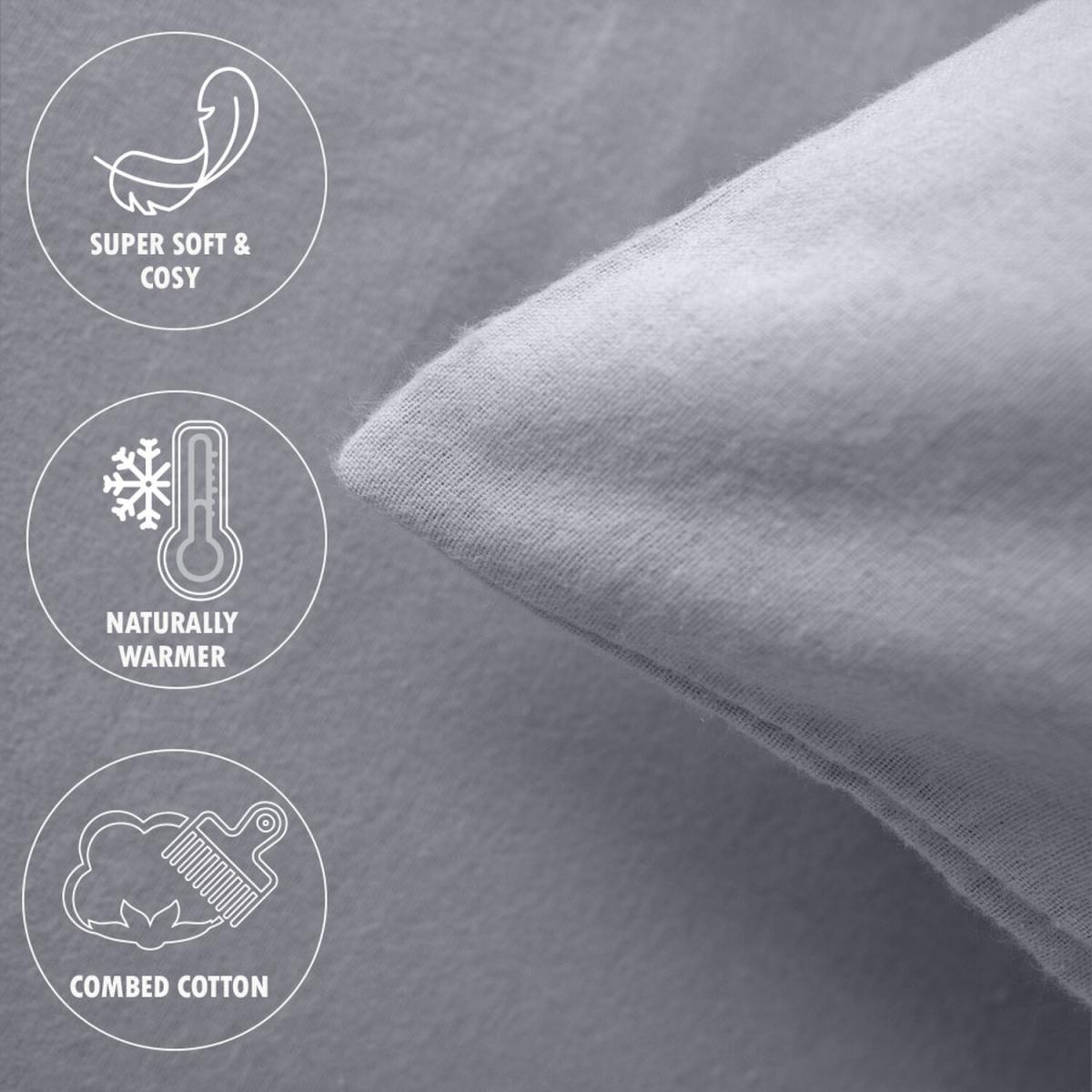 Bed Couture Flannel Duvet Set with Pillowcases 50x70cm - Chesnut / King / Superking – image 66