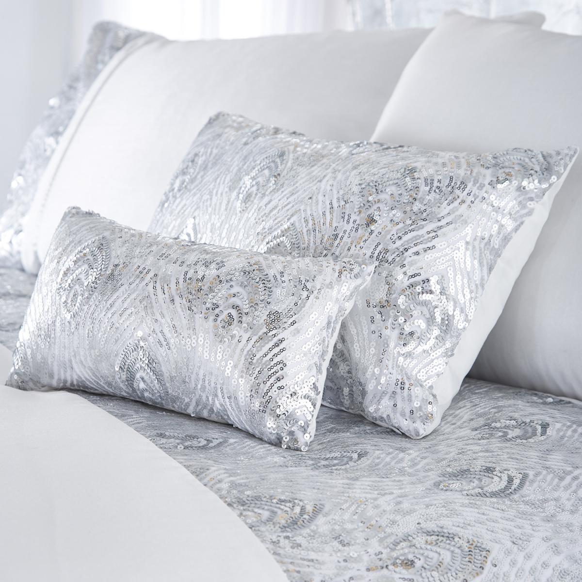 Krista Duvet Cover and Pillowcase Set - Silver / Super King – image 3