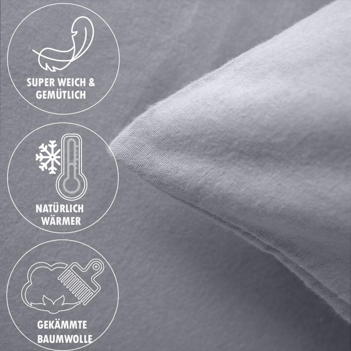 Bed Couture Flannel Duvet Set with Pillowcases 50x70cm - White / Superking / King – image 36