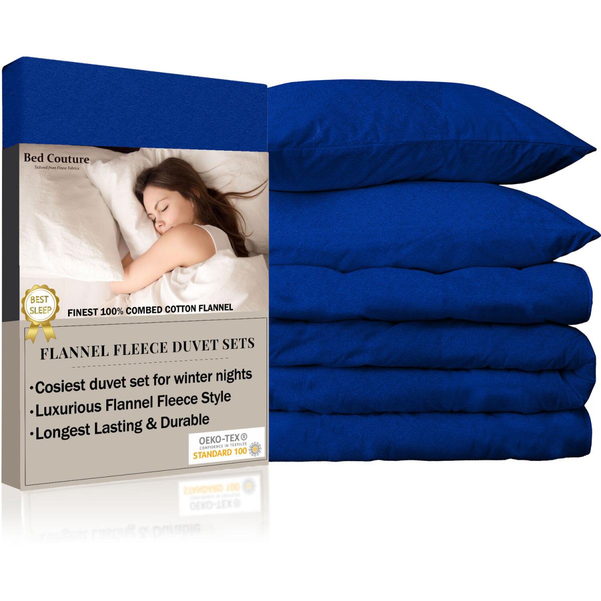 Bed Couture Flannel Duvet Set with Pillowcases 50x70cm - White / Superking / King – image 48