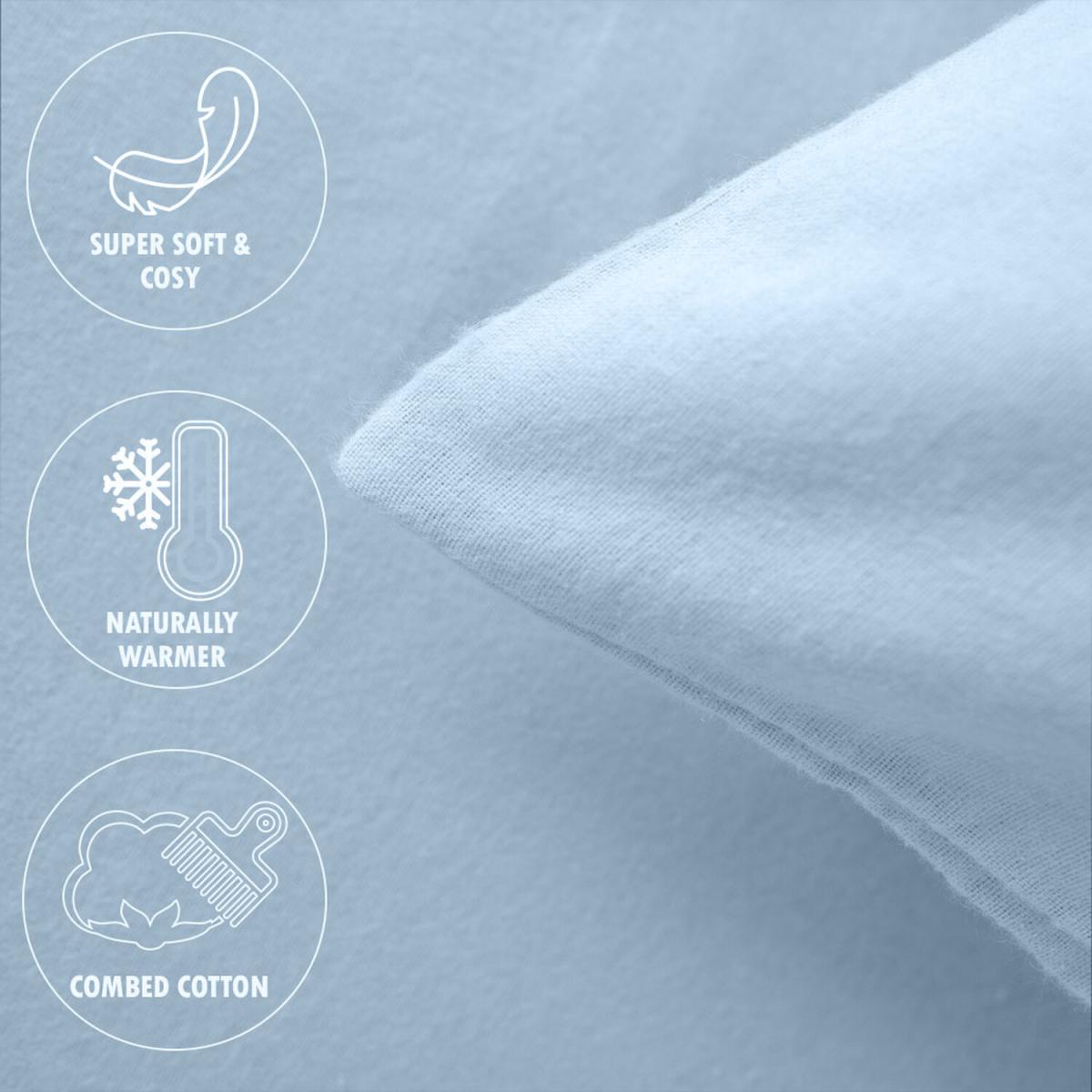 Bed Couture Flannel Duvet Set with Pillowcases 50x70cm - White / Superking / King – image 54