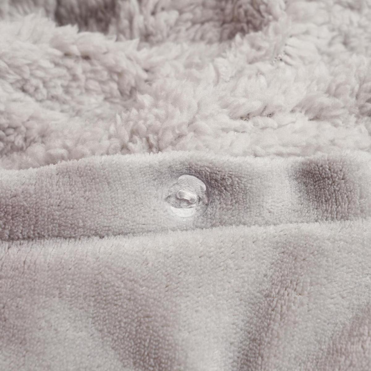 Brentfords Sherpa Fleece Reverse Duvet Cover Bedding Set - Silver / Super King – image 6
