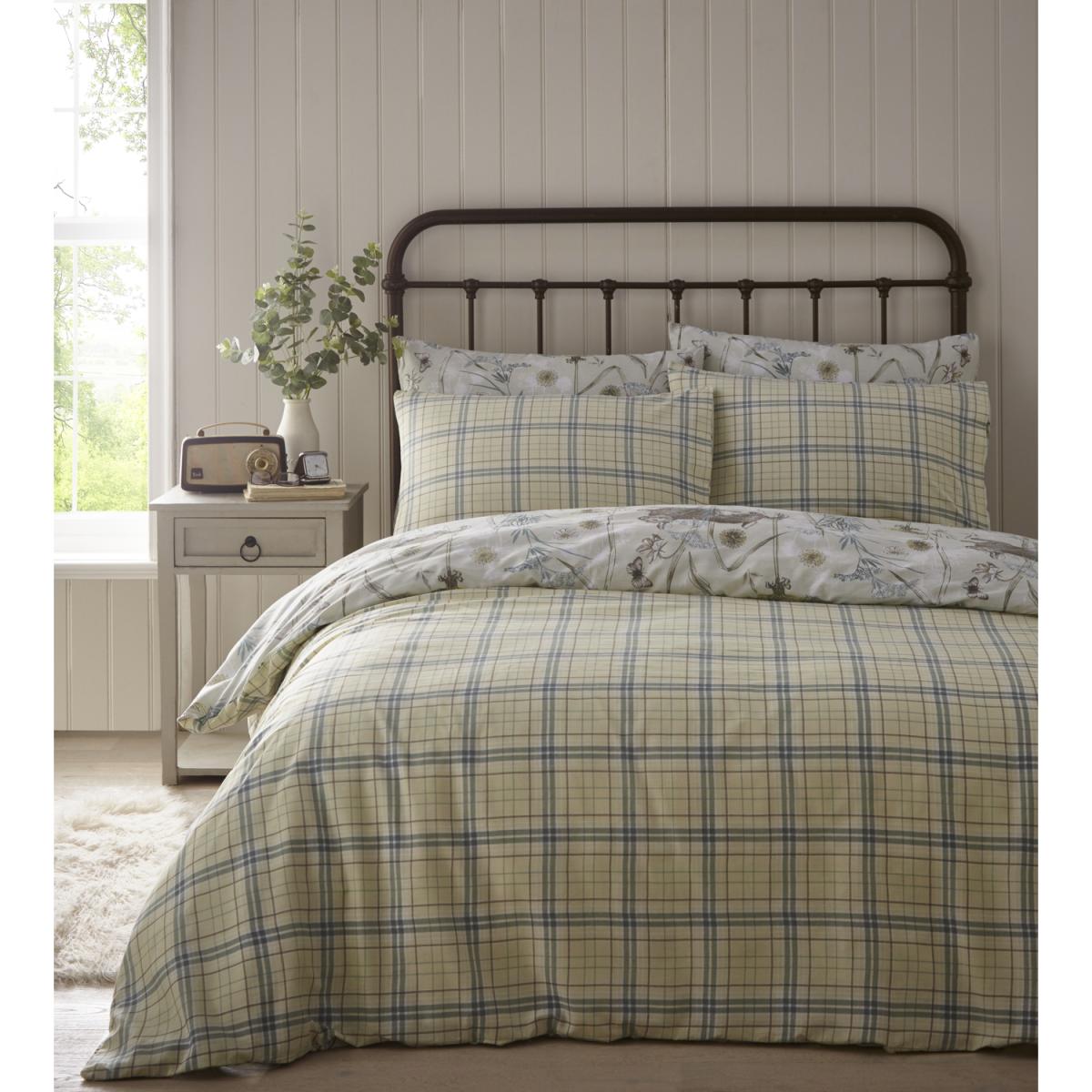 Rabbit Meadow Duvet And Pillowcase Set - Green / Superking – image 3