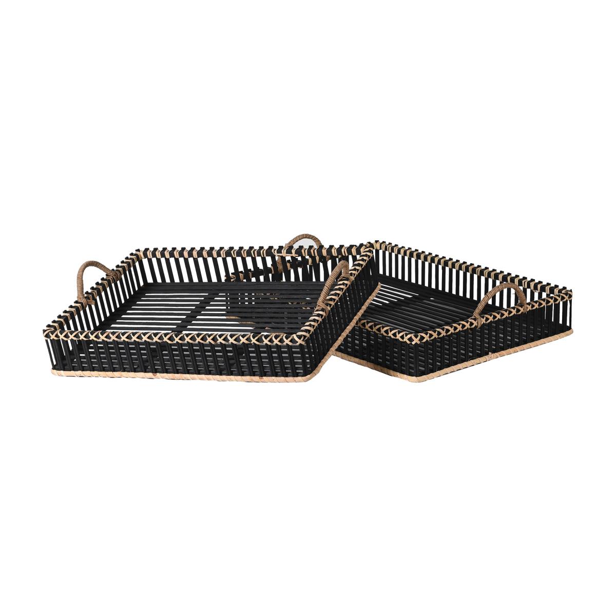 Black Rattan Trays | Barker & Stonehouse – image 1