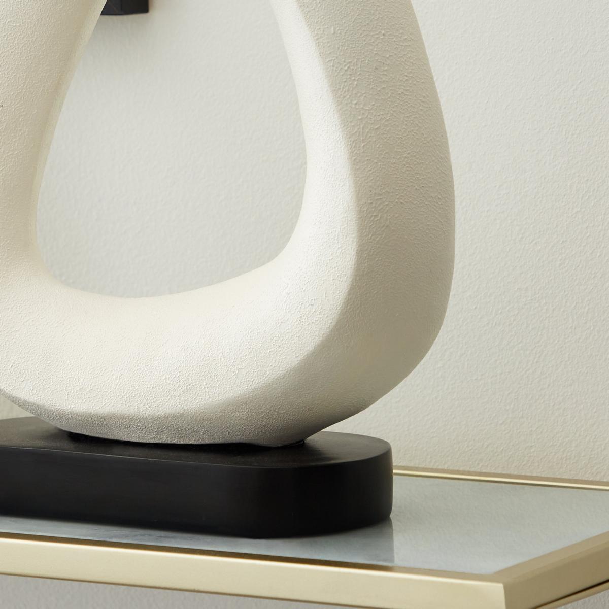 Curves Ornament on Stand 35cm White – image 2