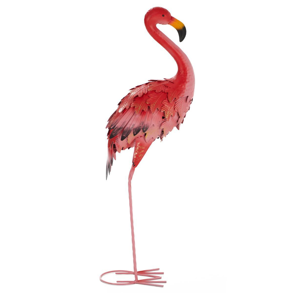 Flamingo Garden Ornament Pink, Yellow and Grey – image 2