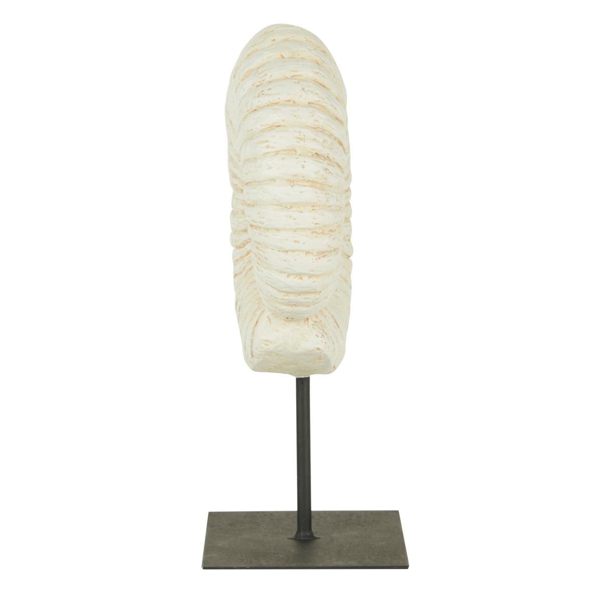 Fossil Shell on Stand Sculpture Brown – image 2