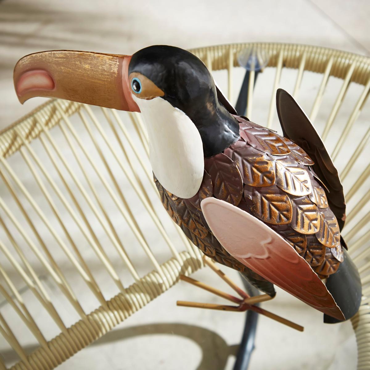 Iron Toucan Sculpture MultiColoured – image 2