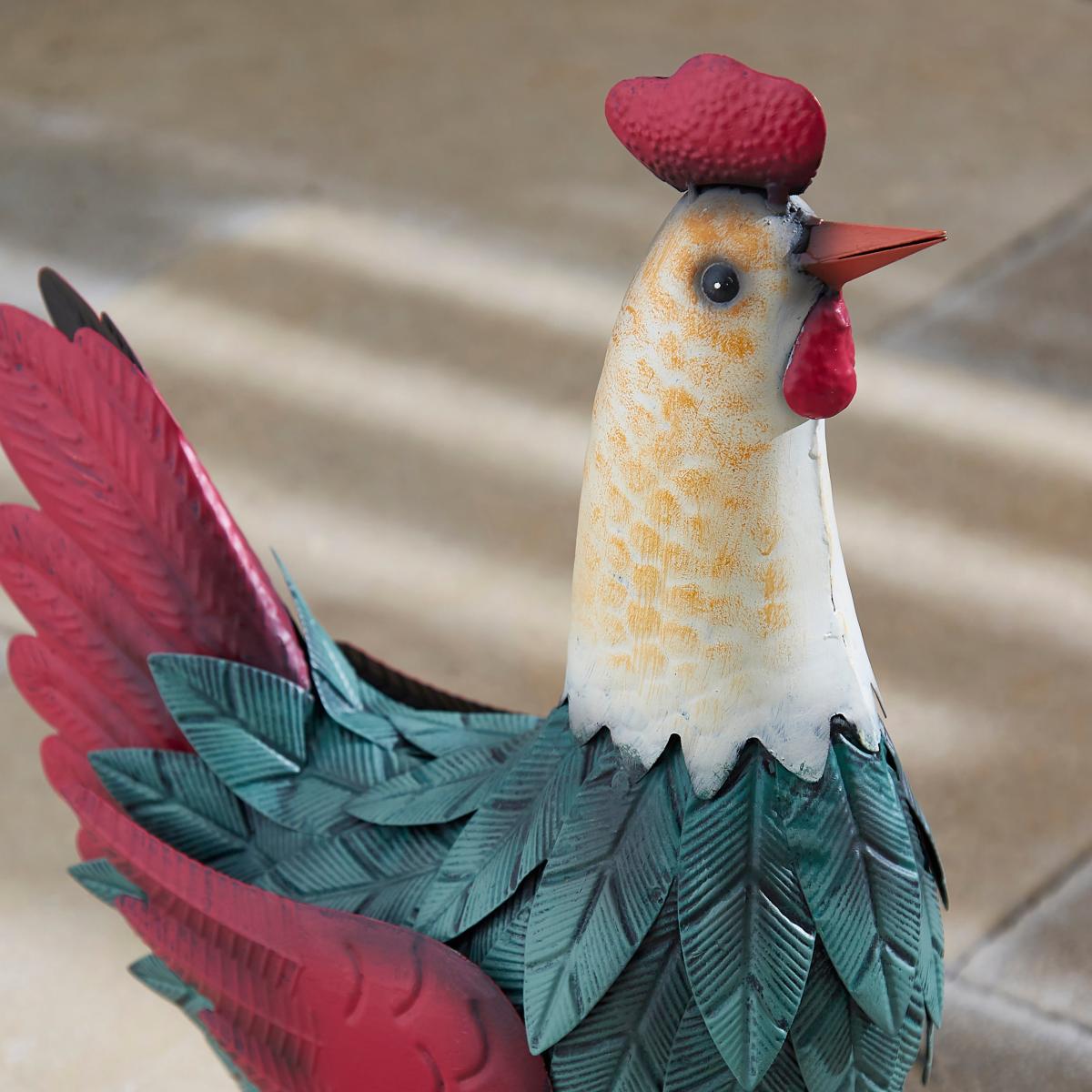 Iron Chicken Sculpture MultiColoured – image 2