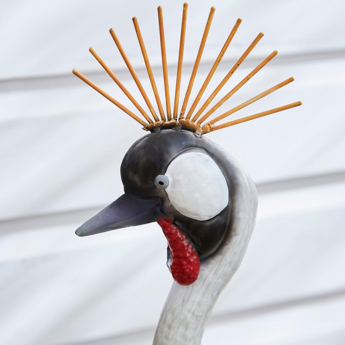 Crested Crane Sculpture MultiColoured – image 2