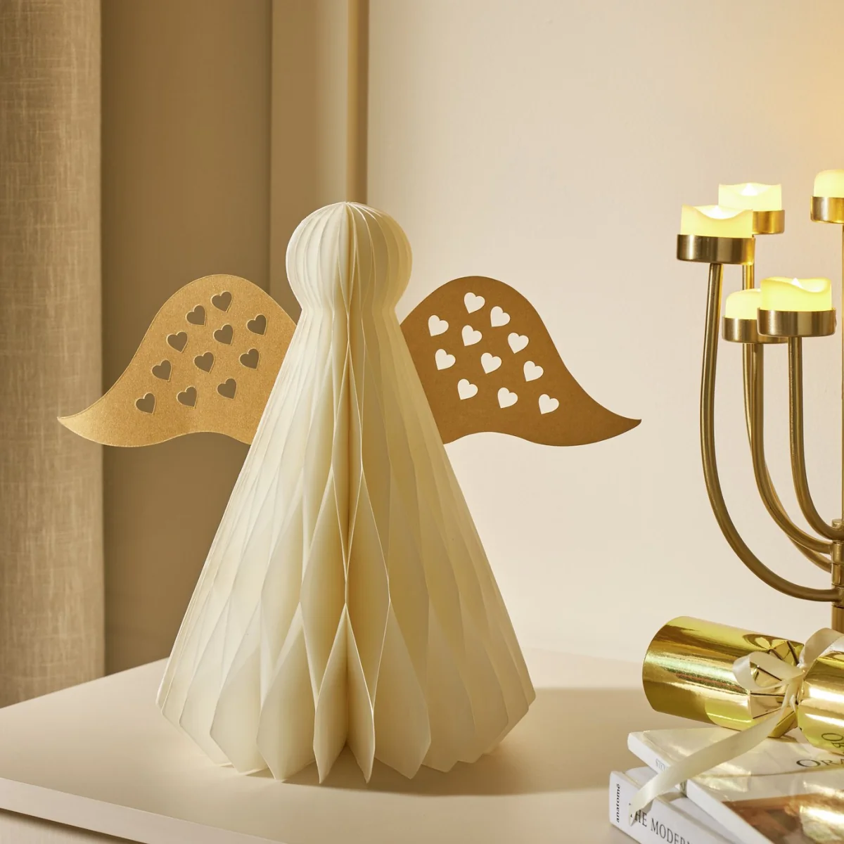 Habitat Handcrafted Paper Angel Christmas Decoration – image 1