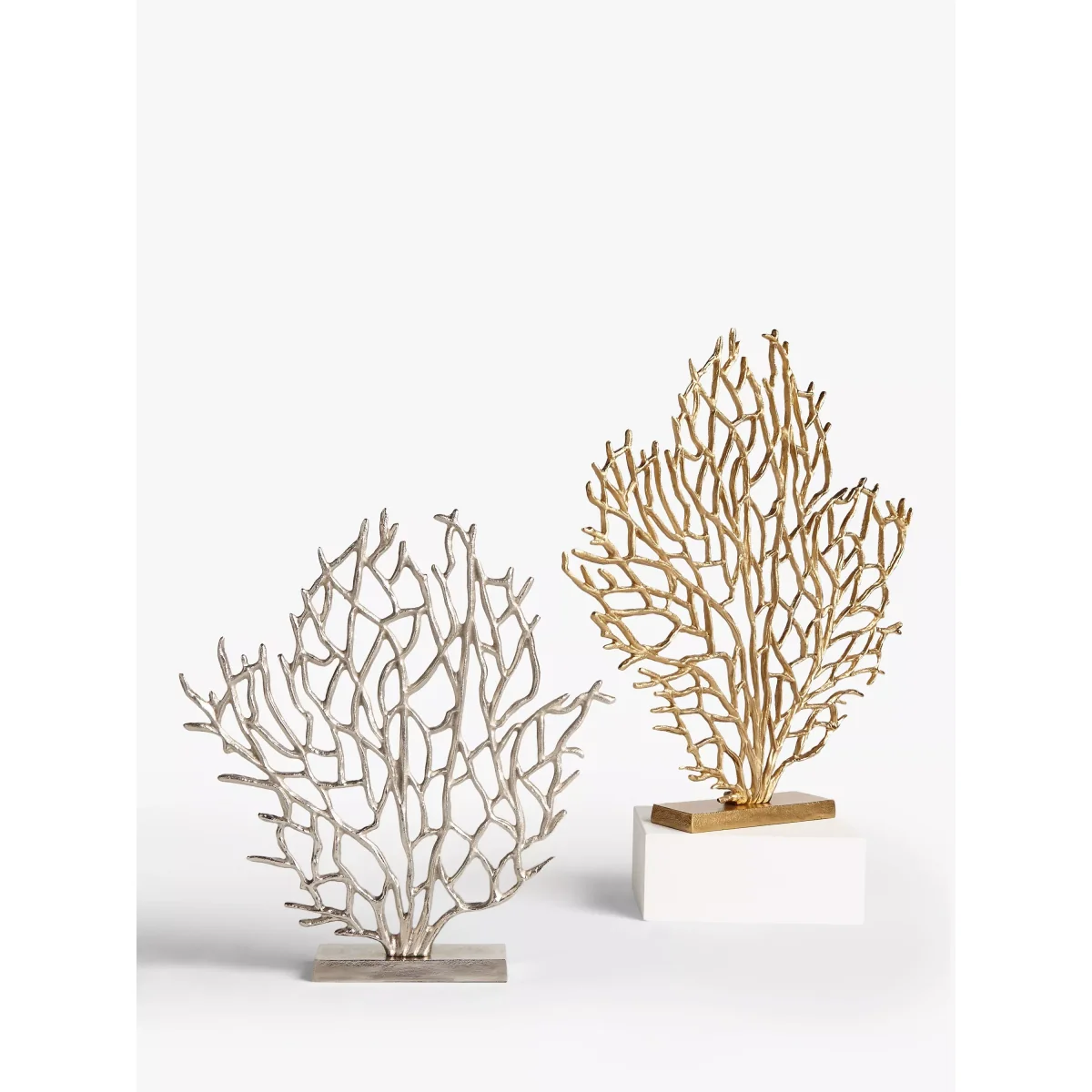 John Lewis & Partners Small Coral Sculpture, H43cm, Silver – image 4