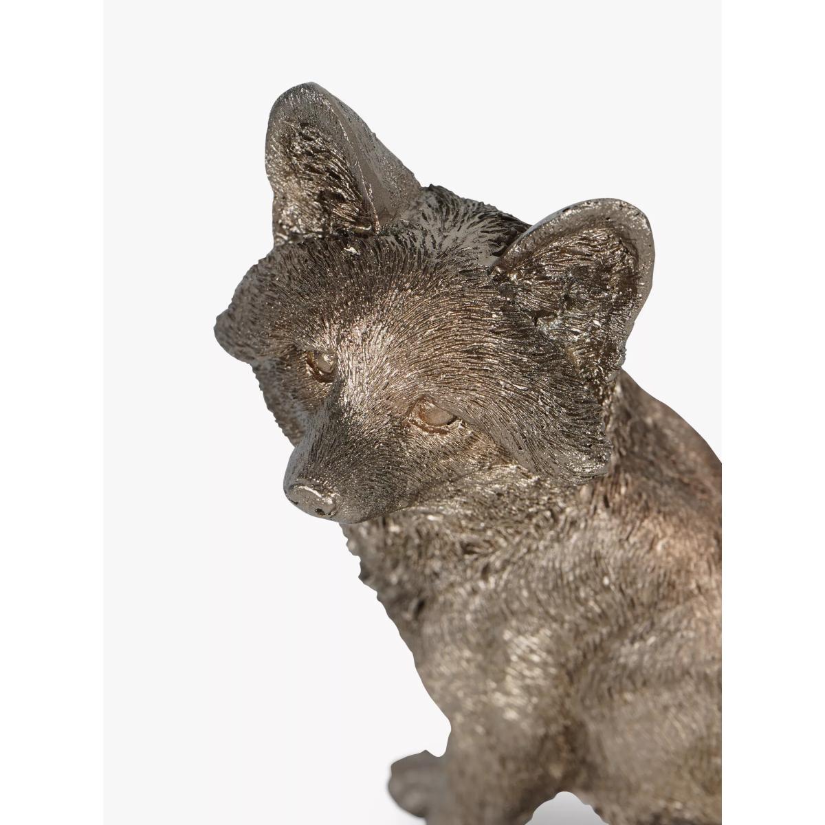 Laura Ashley Sitting Fox Sculpture, H11cm, Gold – image 5