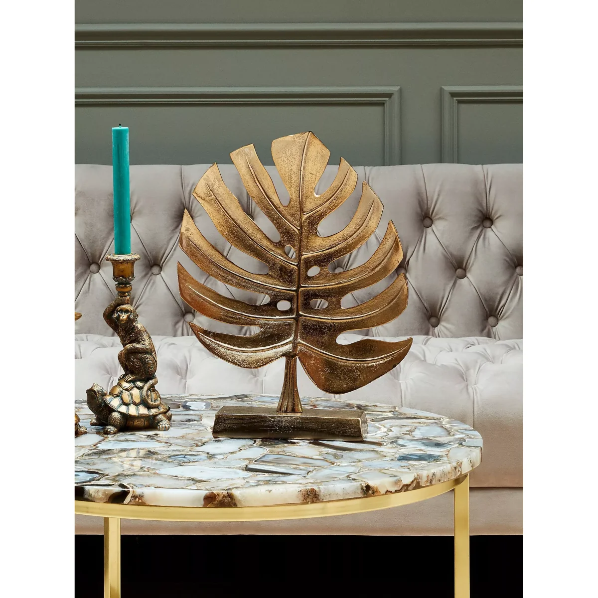 Libra Monstera Plant Leaf Sculpture, H41cm – image 2