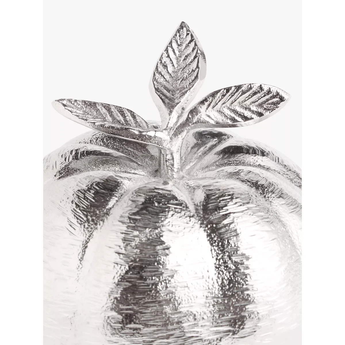 John Lewis & Partners Metal Apple Sculpture, H19cm, Silver – image 3