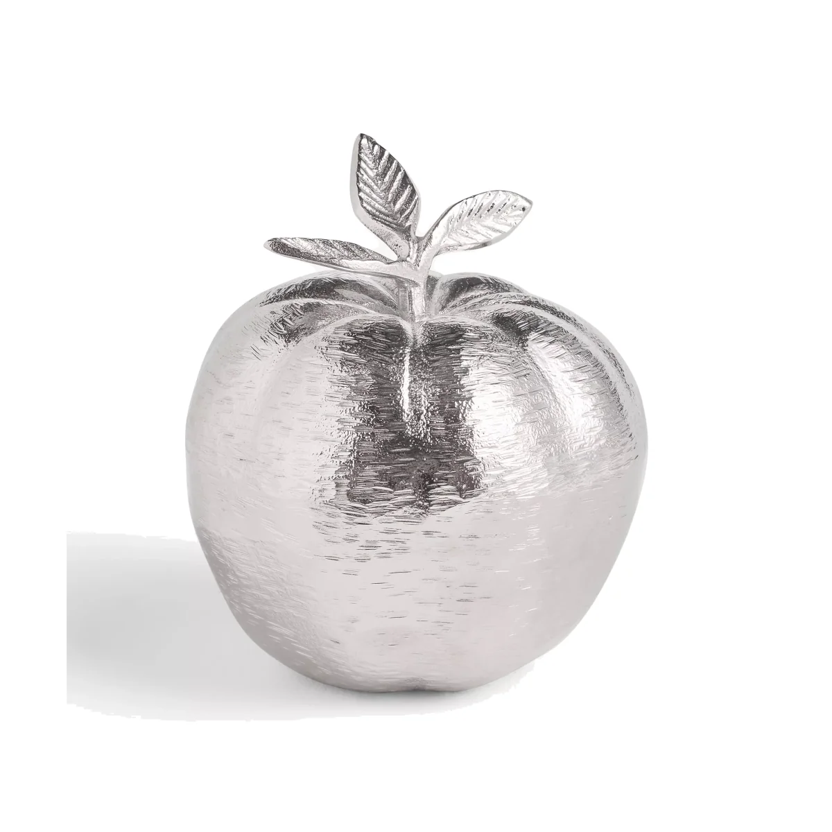 John Lewis & Partners Metal Apple Sculpture, H19cm, Silver – image 1